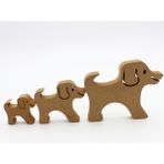 Neşeli Ahşap Ahşap Şirin Köpek Figürü 3 Lü Takım 15CM 10CM 6cm Ahşap Boyama Ürünü.boyama Etkinliği.okul Öncesi