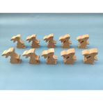 Neşeli Ahşap ( Set 32 ) Okul Öncesi Etkinlik. Çocuklara Ahşap Boyama Seti. Eğitici Ahşap Boyası.oyuncak Hayvan - Ahşap Desenli