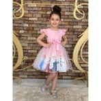 Neşeli Bebek Kız Çocuk Frozen Elsa Pembe Elbise - 5 Yaş - 13P-Pembe