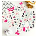 Neşeli Bebekler Kedicikler Desen Pijama Takımı