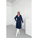 Neşeli Butik kadın yaka ve kolları fırfırlı bağlama detaylı ayrobin elbise DP10050 - Yeşil