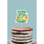 Neşeli Günlerim Baby Dinozor Teması 3 Yaşında Pasta Süsü *kalın Kağıt