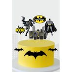 neşeli günlerim Batman Temalı Doğum Günü Parti Malzemeleri Seti Kürdanlı Pasta Süsü