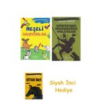 Neşeli Hayvanlar - Boyama Kitaplarım 3-4 Yaş + Dünyanın Merkezine Yolculuk + Siyah İnci Hediye