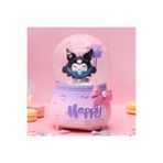 nesever store Kuromi Orta Boy Kar Küresi Işıklı, Müzikli, Mor, 12x8