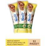 Nesfit Nestlé Nesfit Sütlü Çikolatalı ve Muzlu Tam Tahıllı Bar 32X23,5G - 23,5 gr