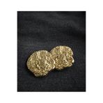 NESGO MODA Premium Krater Taşı Görünümlü Metal Gold Düğme - 2 adet 45mm 72 boy(extra buyuk)