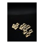 NESGO MODA Z.A.R.A MODEL DALGALI ASIMETRIK 4 BUYUK 6 KUCUK GOLD RENK 28 mm 44 boy 23 mm 36 boy