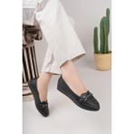 Nesil Shoes Mhd 62 Siyah Taşlı Günlük Kadın Babet