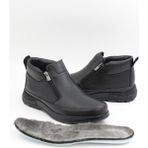 Nesil Shoes Showmen 241-1 Siyah Hakiki Deri Kürklü Erkek Bot
