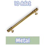 Nesli Alüminyum Metal Lüks Modern Mobilya Çekmece Mutfak Dolabı Kulpu Altın 160MM (10 Adet)