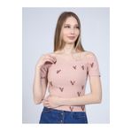 Neslice in İstanbul Kadın Madonna Yaka T-shirt, Kadın Gül Kurusu Renk Madonna Yaka T-shirt
