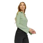 Neslice in İstanbul Kadın Uzun Kollu Crop Gömlek XS YESIL