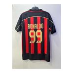 nesne giyim AC MİLAN EFSANE 2007 SEZON RONALDO 99 RETRO FUTBOL YETİŞKİN FORMASI