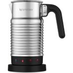 NESPRESSO Aeroccino 4 süt köpürtücü, elektrikli köpük hazırlayıcı, 120 ml kremsi süt köpüğü ve 240 ml sıcak süt için, bulaşık makinesinde yıkanabilir köpürtücü, gümüş