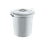 NESS AVM 25 Lt Kapaklı Yuvarlak Plastik Büyük Boy Çöp Kovası Su Et Kovası Balkon Kovası Bahçe Kovası Kilitli