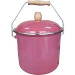Ness Global Emaye Yoğurt/bakliyat Bakracı (20CM-5 Litre-Tüm Ocaklarla Uyumlu) - Pembe