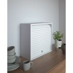 Nesse Shop Beyaz Suntalam Stor Kapaklı Tezgah Üstü Ekmeklik Dolap 50 x 60 x 25 cm Klasik Tasarım