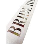 Nessi World 10x80 cm Beyaz Üzeri Gümüş Büyük Bride To Be Yazılı Simli Işıltılı Kuşak Kemer