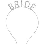 Nessi World 16x10 cm Gümüş Renk Bekarlığa Veda Kristal Taş Bride Tacı