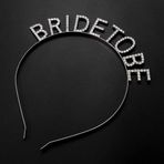 Nessi World 16x17 cm Gümüş Kaplama Kristal Taşlı Bride To Be Gelin Tacı