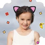 Nessi World 17x15 cm Siyah İçi Pembe Renk Sevimli Kedi Kulak Pofuduk Kedi Taç