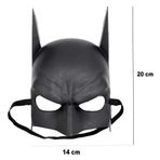 Nessi World 20x14 cm Siyah Renk Çocuk Boy Arkadan Lastikli Batman Maskesi