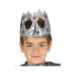 Nessi World 57 cm Gümüş Renk Kumaş Malzemeden Imal Çocuk Kral Tacı
