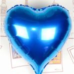Nessi World 80 cm 32 inç Kalp Uçan Mavi Folyo Balon