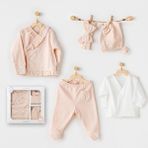 Nessi World AC24110 Cute Bunnies Be Sking 5 Parça Hastane Çıkışı Pink