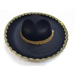 Nessi World Altın Renk Şeritli Meksika Mariachi Latin Şapkası 55 cm Çocuk