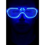 Nessi World Mavi Led Işıklı Parti Gözlüğü - Neon Glow Şerit Gözlük 3 Modlu