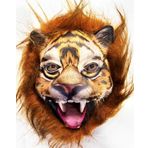 Nessi World Nessiworld Kahverengi Saçlı Yeleli Aslan Kaplan Kurt Maskesi Mega Peluş 28 No