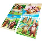 Nessi World Nessiworld Sevimli Ayıcıklar Eva Puzzle Yer Matı 120x120 Cm Oyun Matı 12 mm Kalınlık