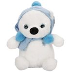 Nessi World S00004773 Şapkalı ve Atkılı 30 cm Peluş Kutup Ayısı