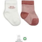 Nessiworld Bistyle Big Heart Penye Soket Çorap 2'li BS10117 Pudra - Çok Renkli