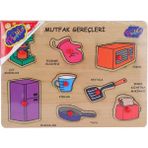 NessiWorld ONY-168-169 Ahşap Tutmalı Mutfak Gereçleri - Oyuncak