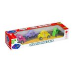 Nessiworld Playwood Ahsap Yaris Arabasi 4'Lu Paket