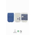 Nessiworld Puanlı Kaymaz Penye Soket Çorap 3'Lü Bs10108 İndigo(Adet Fiyatıdır)