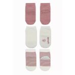 Nessiworld Puanlı Kaymaz Penye Soket Çorap 3'Lü Bs10108 Pudra