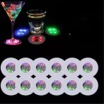 Nessiworld Renkli Led Işıklı Bardak Altlığı - Dekoratif (12 Adet, Pilli)