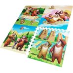 Nessiworld Sevimli Ayiciklar Eva Puzzle Yer Mati 120X120 Cm Oyun Mati 12 Mm Kalinlik