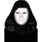 Nessiworld Siyah Kapüşonlu 120 Cm Pelerin Ve Beyaz Boyanabilir Tam Yüz Maske