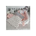 Nest Gri Somon Yıldızlı Kombin Lüx Jaju-babynest Anne Yanı Bebek Yatağı Set