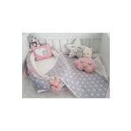 Nest Gri Yıldız Desenli Lüx Ortopedik Jaju-babynest Set Anne Yanı Bebek Yatağı