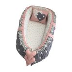 Nest Gri Yıldızlı Jaju-babynest Anne Yanı Bebek Yuvası