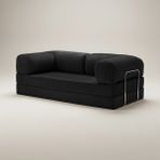 Nestime® 200X100 cm Modüler Sünger Koltuk Yatak Olabilen • Fitilli Kadife • Çıkarılabilir & Yıkanabilir Kılıf - Füme - 22 DNS ORGINAL