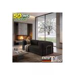 Nestime 200X100 Comfortnest Fitilli Kadife Kanepe| Yatak Olabilen, Dayanıklı Orta Sert Sünger. Fume