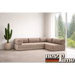 Nestime® 300x200 cm Açık Köşe Modüler Sünger Koltuk Takımı.atak Olabilen • Fitilli Kadife • Çıkarılabilir & Yıkanabilir Kılıf.
