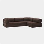 Nestime® 300X200 cm Açık Köşe Modüler Sünger Koltuk Takımı Yatak Olabilen • Fitilli Kadife • Çıkarılabilir & Yıkanabilir Kılıf - Kahve - 50 DNS BONDEKS SÜNGER